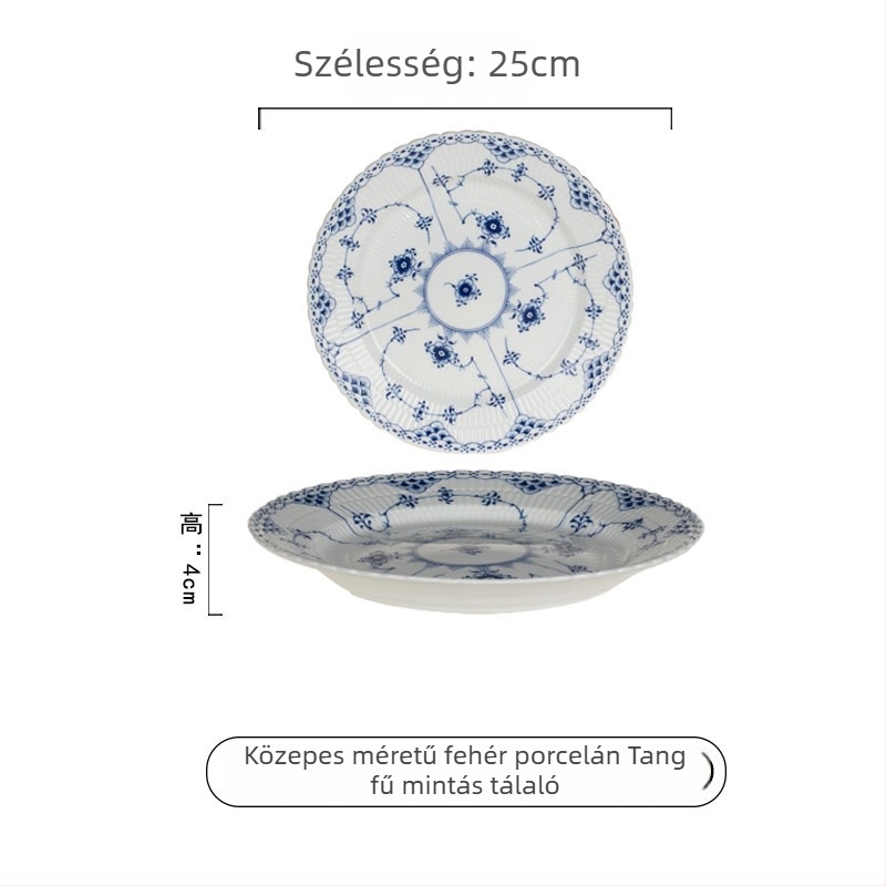 Kerámia tányér szabálytalan formával, Jingdezhen asztali porcelán, mikrohullámú sütőben használható, testreszabás elérhető