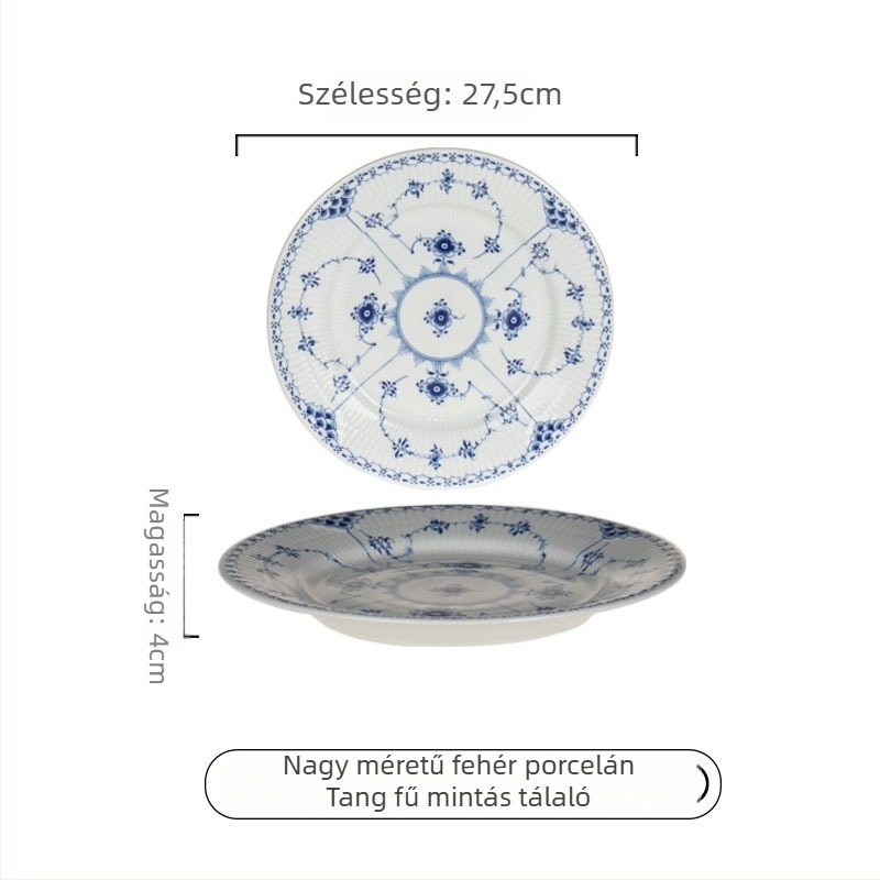 Kerámia tányér szabálytalan formával, Jingdezhen asztali porcelán, mikrohullámú sütőben használható, testreszabás elérhető