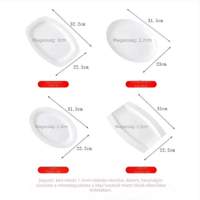 Tengjing csontporcelán halas tányér, kerek, logóval ellátva, mikrohullámú kompatibilis, testreszabható, >45% csontpor tartalom