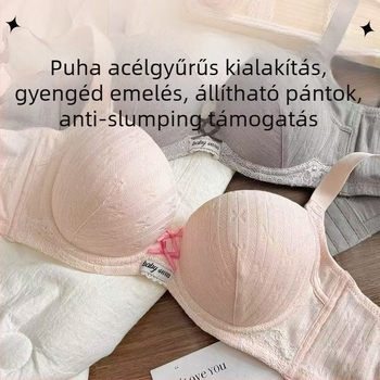 Pillangó jacquard melltartó acélbetét nélküli, 3/4 kosár, közepes formázott kosár, állítható pántok.