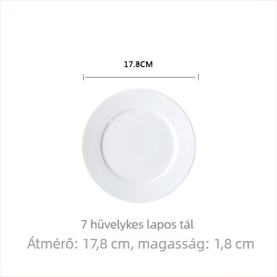 Kerámiából készült lapos tányér, kör alakú, mikróbarát, logónyomtatás elérhető