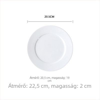 Kerámiából készült lapos tányér, kör alakú, mikróbarát, logónyomtatás elérhető
