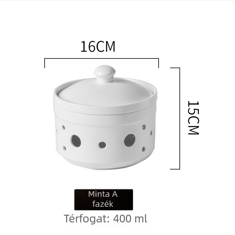 Porcelán étkészlet, kerek formájú, kínai stílusú, egyszínű mintázat