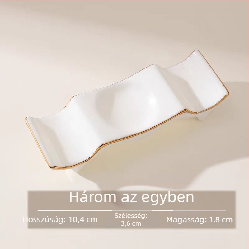 Kerámia evőpálcika és kanál tartó | Bone China >36% csontpor | Túlglazúrozott felület | Testreszabás elérhető | Nyomtatott logó | Dobozos csomagolás: tálca