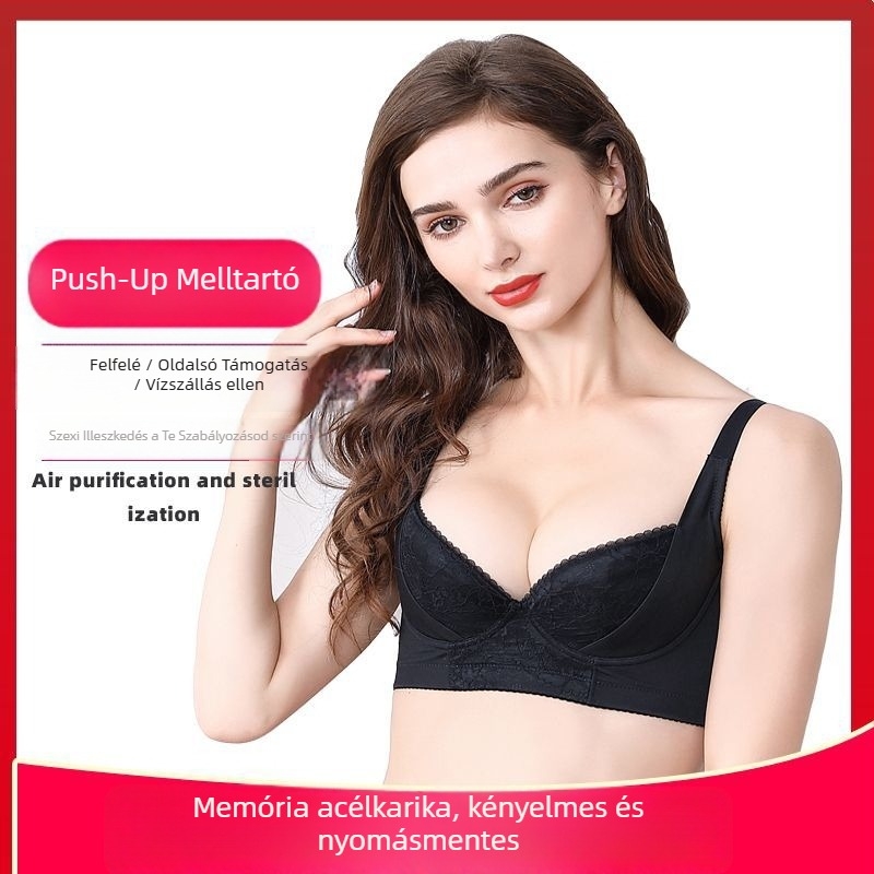 Melltartó puha acélgyűrűvel, 3/4 kosár, vékony formázott kosár, levehető dupla vállpántok, hátul négy sor zár