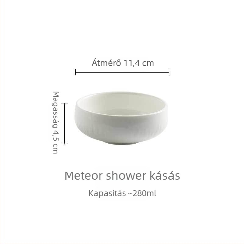 Porcelán étkészlet szállodákhoz, 4 darabos, alsó glazúrozás díszítés, egyszínű mintázat, könnyű lux stílus