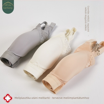 Poszt-mastektómia utáni drót nélküli protézises melltartó, varrásmentes, légáteresztő, állítható vállpántok