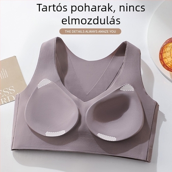Melltartó, teljes kosár, varrat nélküli; nylon anyag, fix dupla vállpántok.