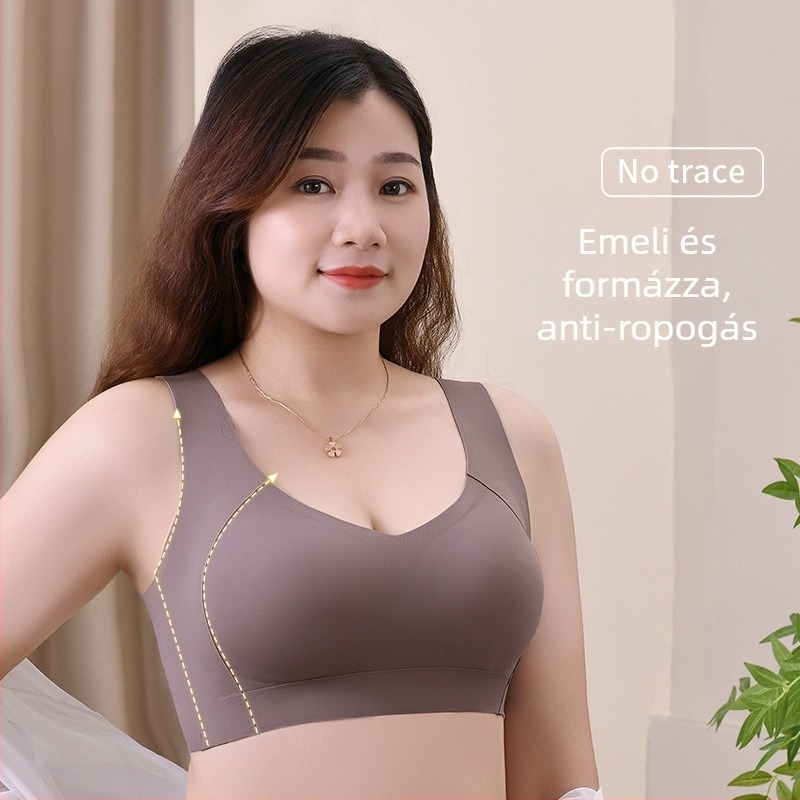 Melltartó, teljes kosár, varrat nélküli; nylon anyag, fix dupla vállpántok.