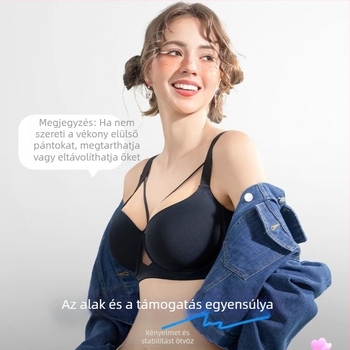 Push-up melltartó, feszesítő hatású, nem formázott kosár, rögzített dupla vállpántok, hátoldali háromsoros kapocs zárás, 2024 téli kiadás