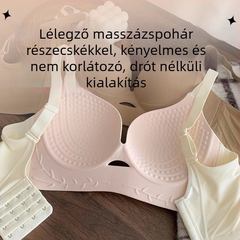 Plusz méretű drót nélküli push-up melltartó kivágott részletekkel, szexi vonal, anti-elesés-támogatás