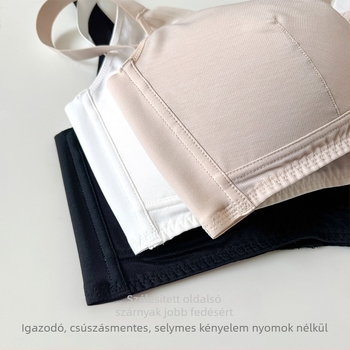 Női melltartó, teljes kosár, acélgyűrű nélkül, bélés selyem mulberry, rögzített dupla vállpántok, hátul négy sor kapocs