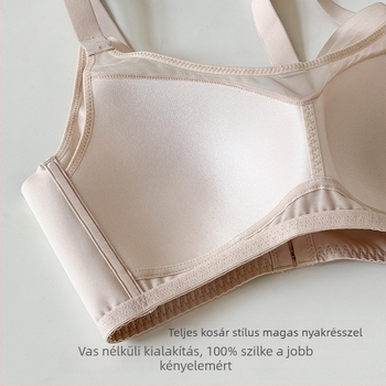 Női melltartó, teljes kosár, acélgyűrű nélkül, bélés selyem mulberry, rögzített dupla vállpántok, hátul négy sor kapocs
