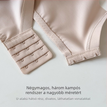 Női melltartó, teljes kosár, acélgyűrű nélkül, bélés selyem mulberry, rögzített dupla vállpántok, hátul négy sor kapocs