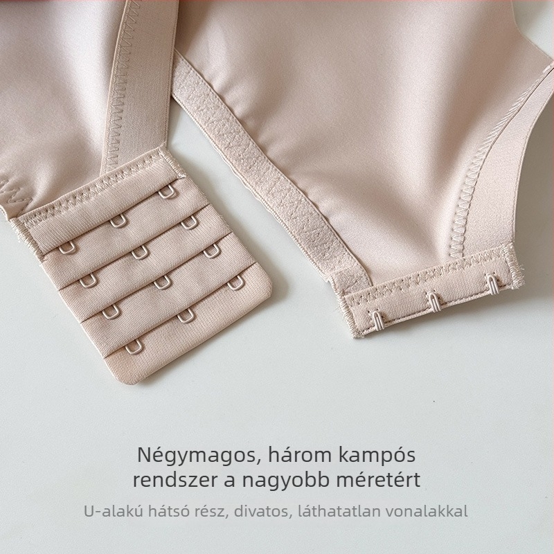 Női melltartó, teljes kosár, acélgyűrű nélkül, bélés selyem mulberry, rögzített dupla vállpántok, hátul négy sor kapocs