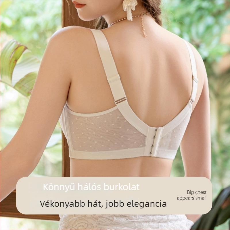 Plusz méretű női melltartó, drót nélküli, ultra vékony, fehér, teljes fedés és oldalsó formázás