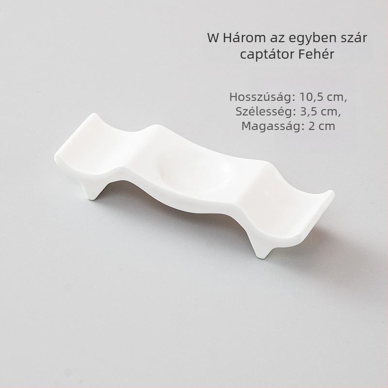 Porcelánból készült pálcika- és kanál tartó, kettős használat, glazúrozott felület, modern minimalista étkezési dekoráció szállodákhoz és éttermekhez