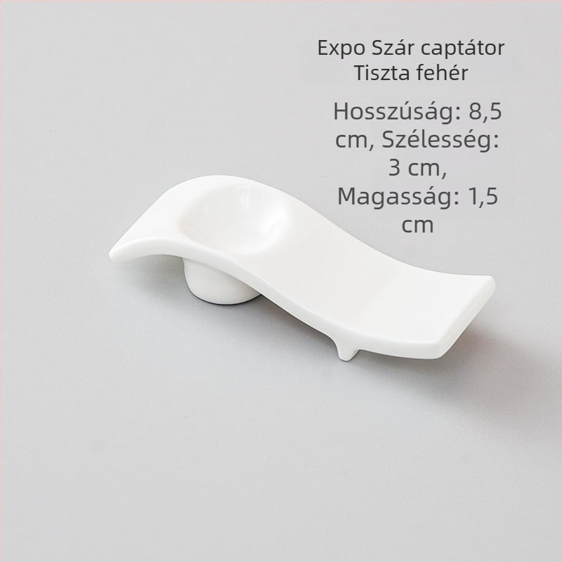 Porcelánból készült pálcika- és kanál tartó, kettős használat, glazúrozott felület, modern minimalista étkezési dekoráció szállodákhoz és éttermekhez