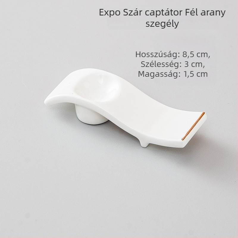 Porcelánból készült pálcika- és kanál tartó, kettős használat, glazúrozott felület, modern minimalista étkezési dekoráció szállodákhoz és éttermekhez