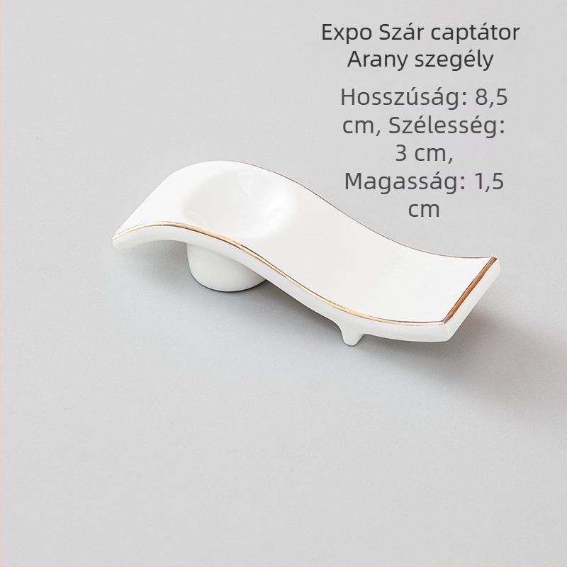 Porcelánból készült pálcika- és kanál tartó, kettős használat, glazúrozott felület, modern minimalista étkezési dekoráció szállodákhoz és éttermekhez