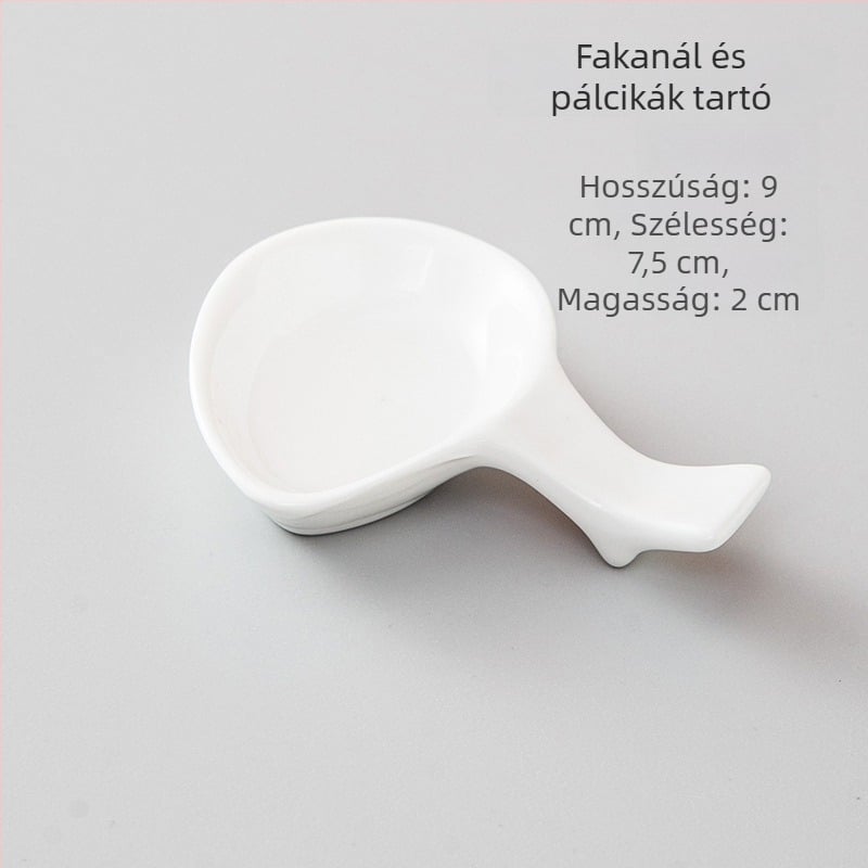Porcelánból készült pálcika- és kanál tartó, kettős használat, glazúrozott felület, modern minimalista étkezési dekoráció szállodákhoz és éttermekhez
