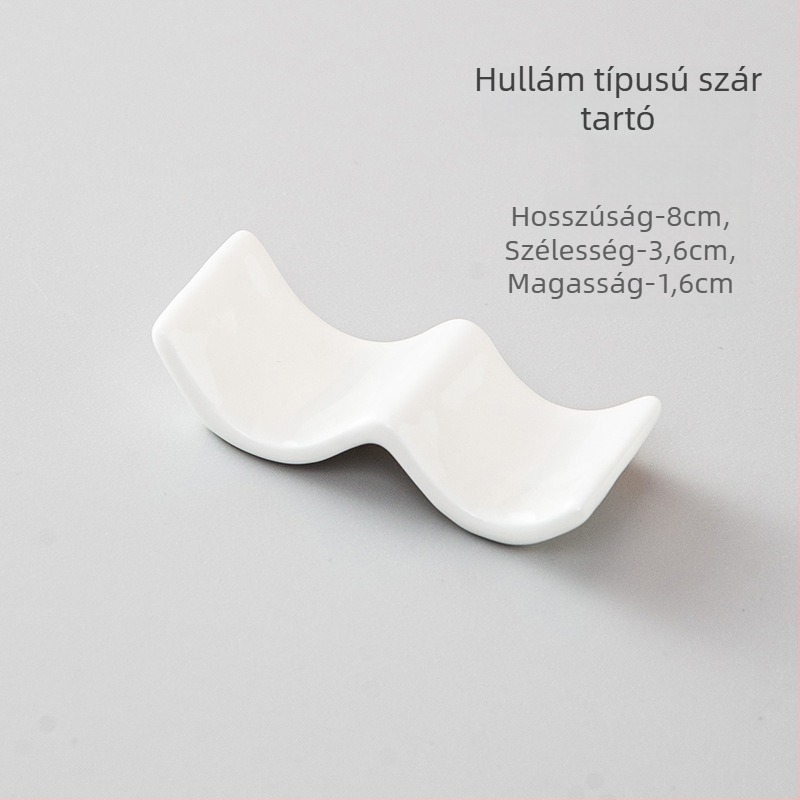 Porcelánból készült pálcika- és kanál tartó, kettős használat, glazúrozott felület, modern minimalista étkezési dekoráció szállodákhoz és éttermekhez