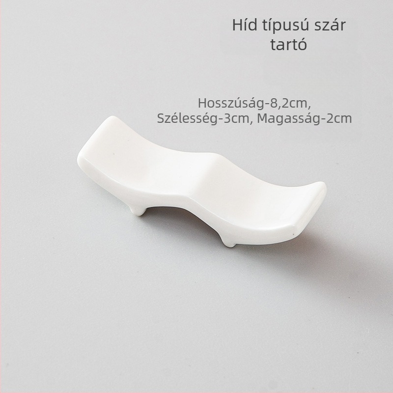 Porcelánból készült pálcika- és kanál tartó, kettős használat, glazúrozott felület, modern minimalista étkezési dekoráció szállodákhoz és éttermekhez