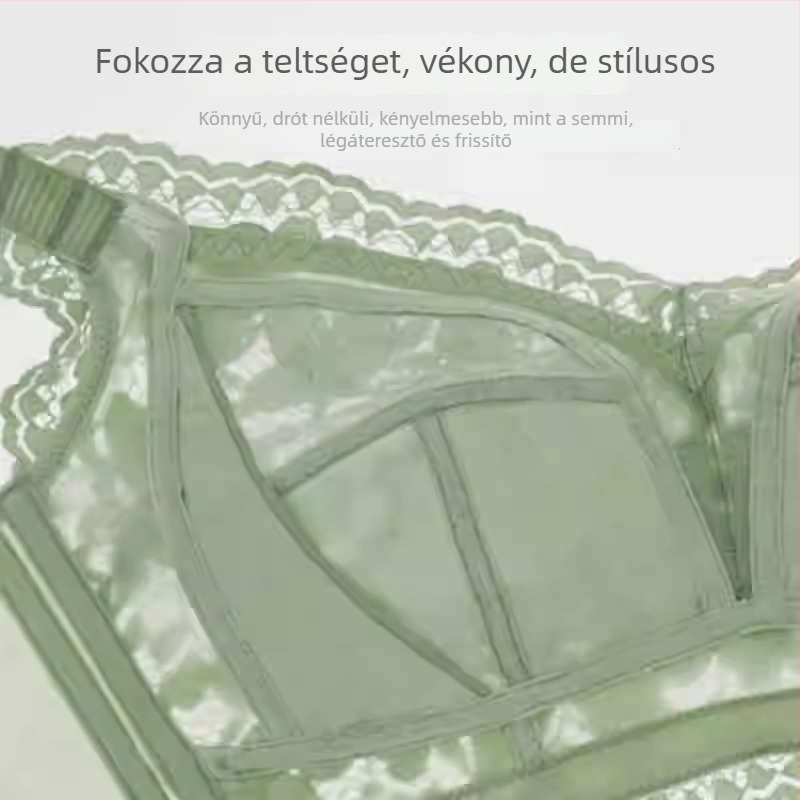 Csipkés melltartó, teljes kosár, ultra vékony, nagy méret, támasz és formázás, push-up 2201
