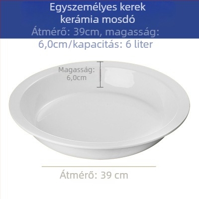 Porcelán büfémelegítő készlet – téglalap alakú adagolóedények és kerek kerámiatányérok hotelszolgálathoz