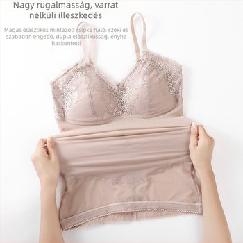 Hálós csipkés push-up melltartó, teljes kosár, vékony formázott kosár, pamut bélés, fő anyag: poliészter 70–80%