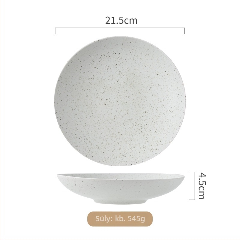 Porcelán japán stílusú kör alakú tál, mikrohullámú sütőben használható, színes mázas felület