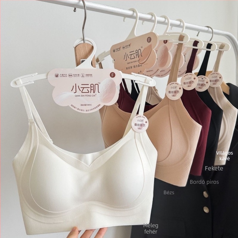 Xiaoyunji Seamless bralette vékony latexkosarakkal, szép hátsó dizájn, rögzített vállpántok