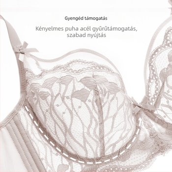 Nylon melltartó teljes kosár, formázatlan kosár, rögzített dupla vállpántok és hátul négy sor horog