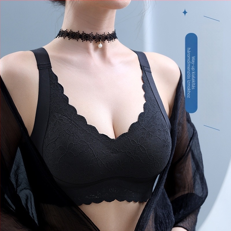 Állítható, seamless melltartó nagy méretű nők számára, 3/4 kosár latex formázott kosarakkal, rögzített dupla vállpántok, hátul négy sor csattal, nylon anyag spandex béléssel