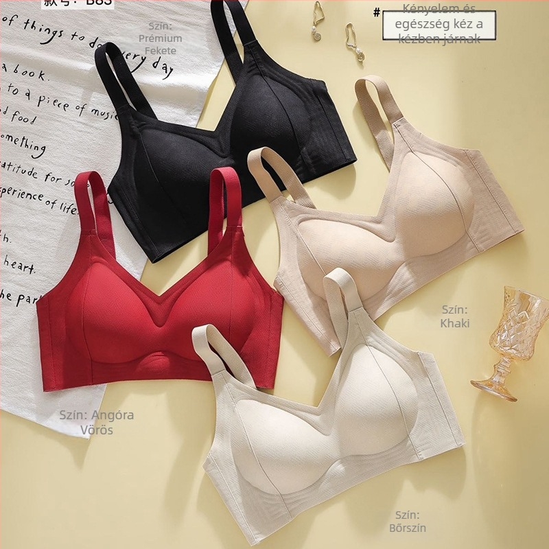 Könnyű, puha, varrás nélküli push-up melltartó kismellre, lélegző és kényelmes, anti-süllyedés, plusz méret