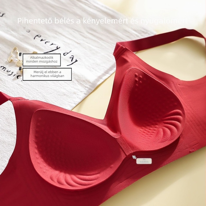 Könnyű, puha, varrás nélküli push-up melltartó kismellre, lélegző és kényelmes, anti-süllyedés, plusz méret