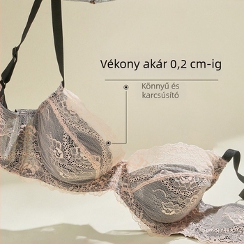 Pamut melltartó készlet nőknek 3/4 kosár, fix vállpántok, hátul négy sor kapoccsal záródó dizájn, lélegző, seamless dizájn