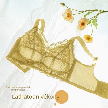 Vimose csipkés push-up melltartó, telt kosár, gyűjtő és anti-süllyedés funkcióval, nylon bélés, halter vállpántok, hátul négy sor kapocs