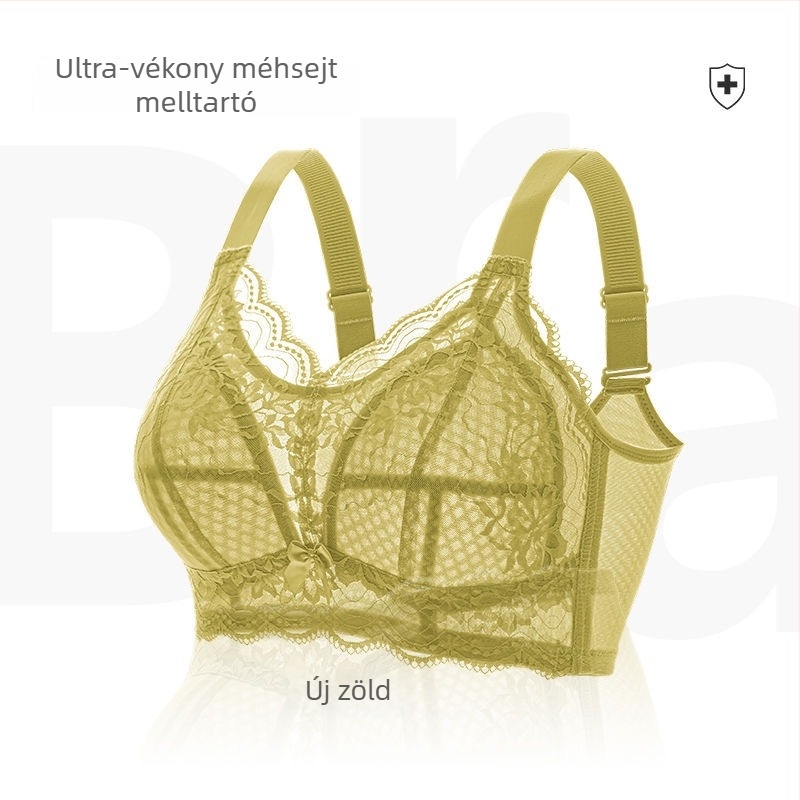 Vimose csipkés push-up melltartó, telt kosár, gyűjtő és anti-süllyedés funkcióval, nylon bélés, halter vállpántok, hátul négy sor kapocs