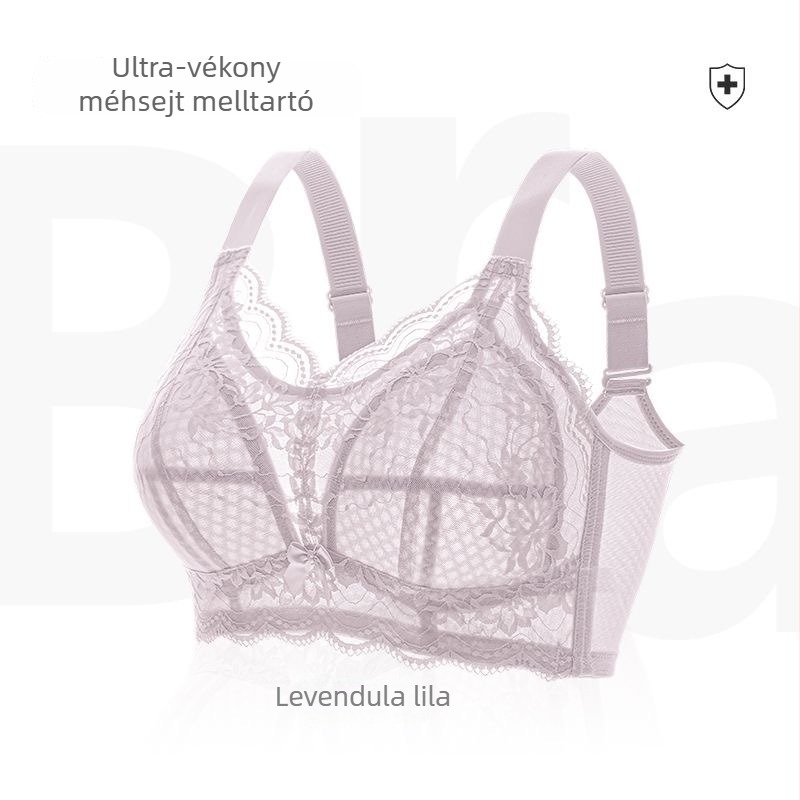 Vimose csipkés push-up melltartó, telt kosár, gyűjtő és anti-süllyedés funkcióval, nylon bélés, halter vállpántok, hátul négy sor kapocs
