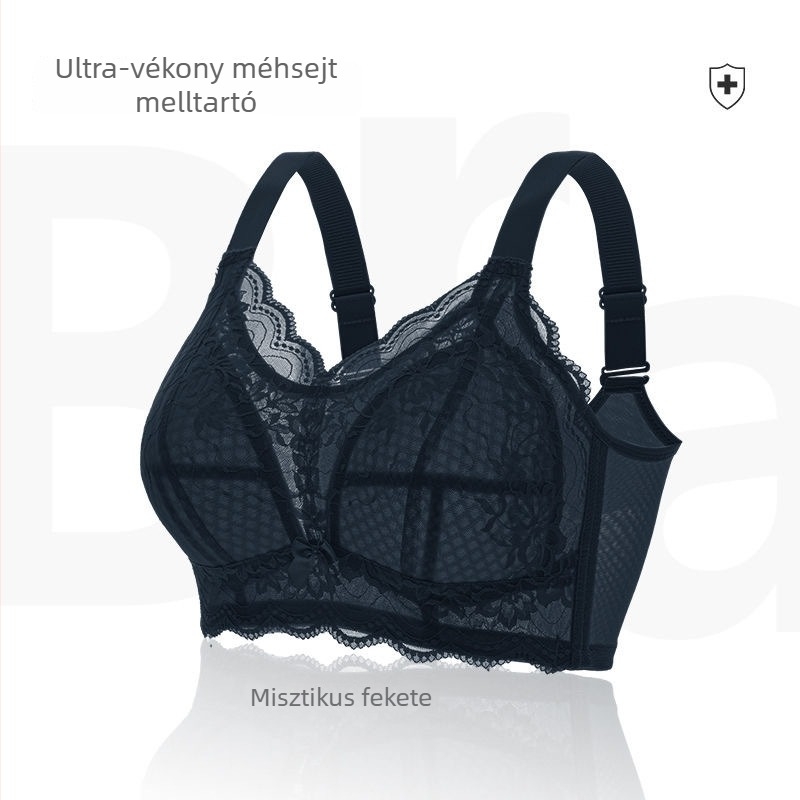 Vimose csipkés push-up melltartó, telt kosár, gyűjtő és anti-süllyedés funkcióval, nylon bélés, halter vállpántok, hátul négy sor kapocs