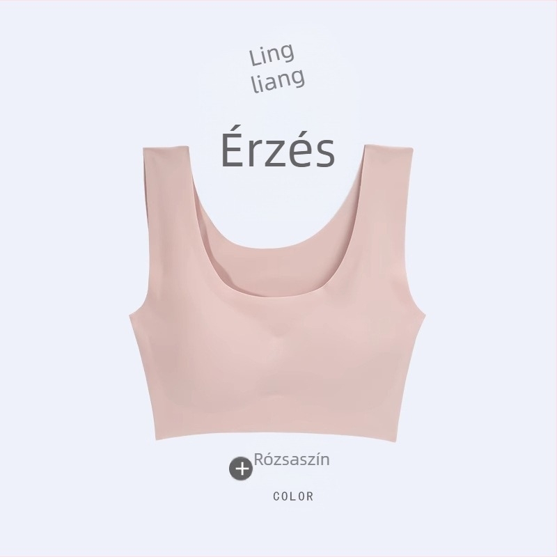 Langsha női varrás nélküli sportmelltartó, hátformázó, teljes kosár, rögzített dupla pántok