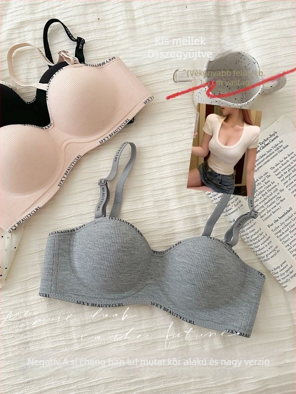 Nylon anyagú melltartó; kosár nyuszifül formájú; formázott kosár vékony felső és vastag alsó; puha acélgyűrű; hátul három sor csat a gyűjtéshez