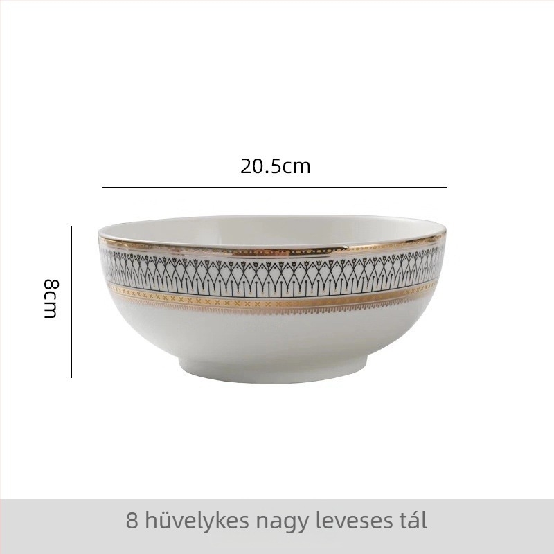Porcelános kerek nyugati étkészlet, több mintázatú dizájn, testre szabható minta, logó nyomtatás