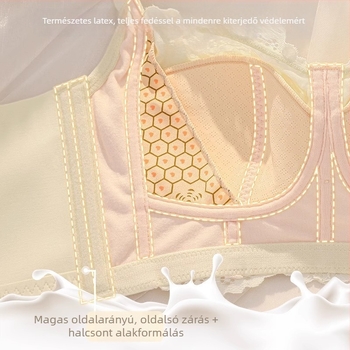 Nagy méretű latex melltartó nőknek, teljes kosár, vékony formázott kosár, állítható vállpántok, hátul öt horoggal záródó, oldalsó formázás a mellek számára, a lógás elleni