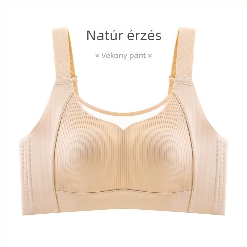 Vezeték nélküli, seamless nylon melltartó, teljes kosárú, formázott kosarakkal és a nagy mellek minimalizálásával