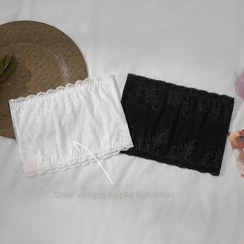 Csipkés pánt nélküli bustier, könnyű alsónemű, ujj nélküli top