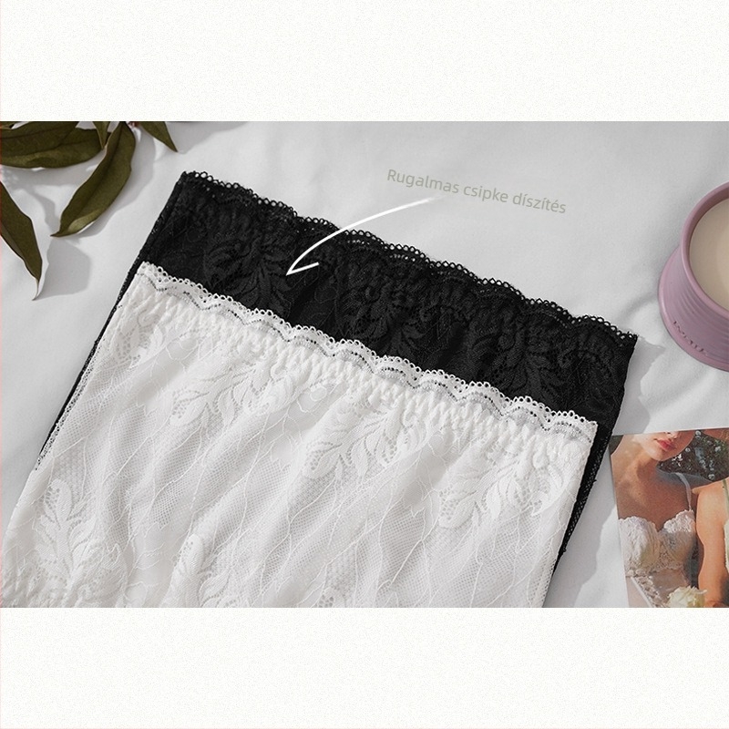 Csipkés pánt nélküli bustier, könnyű alsónemű, ujj nélküli top
