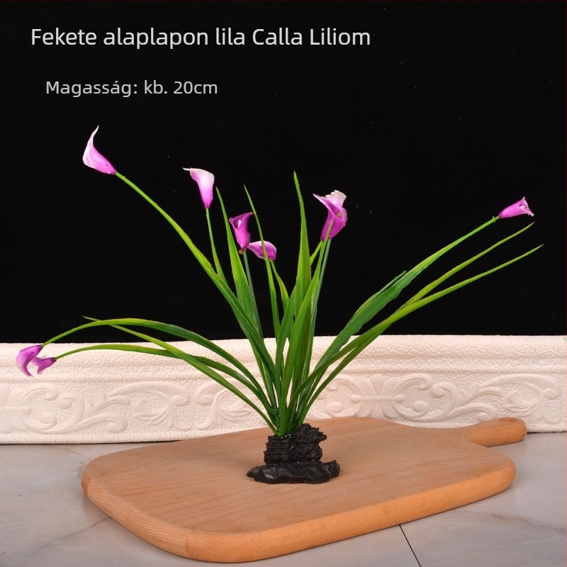 Virágmotívumos dísztányér, műanyagból, kézzel festett felület, Zhejiang eredetű, új kínai stílus, testreszabható