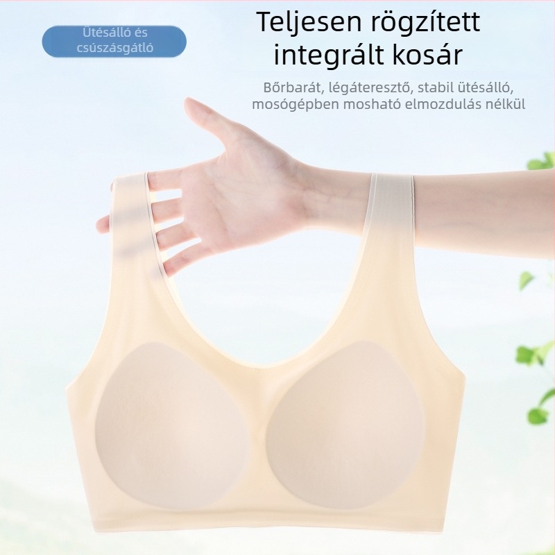 Plusz méretű melltartó-top nagyobb lányoknak, nejlonból, teljes kosár, vékony formázott kosár, rögzített vállpántok, lélegző és kényelmes